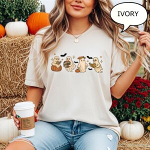 Ghost Reading Book Halloween T-Shirt